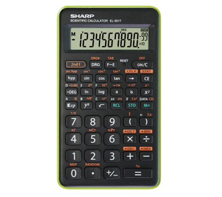 Calcolatrice scientifica - verde - EL 501TBGR - Sharp - EL501TBGR VERDE - 4974019138091 - DMwebShop