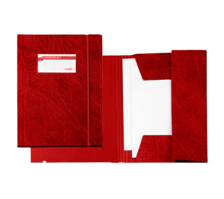 Cartellina 3 lembi Archivio 3L F - con elastico - Colpan - 25 x 35 cm - rosso - Sei Rota - 67300112 - 8004972010755 - DMwebShop