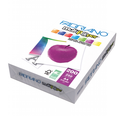 Carta Multipaper - A3 - 200 gr - bianco - conf. 250 fogli - Fabriano - 53629742 - DMwebShop