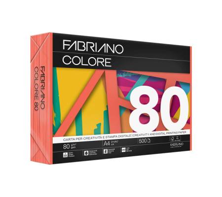 FabrianoColore - A4 - 80 gr - colori forti arancio - conf. 500 fogli - Fabriano - 75921297 - 8001348234104 - DMwebShop