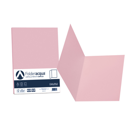 Cartelline semplici Acqua - 200 gr - 25 x 34 cm - rosa - conf. 50 pezzi - Favini - A50S664 - 8007057262100 - DMwebShop