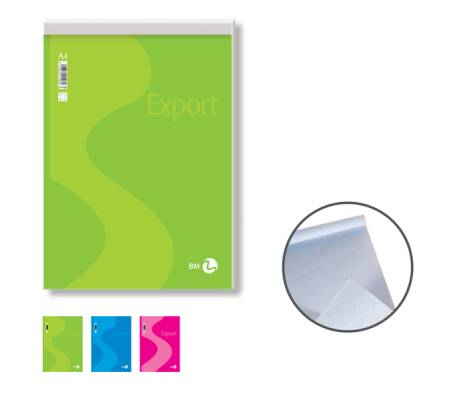 Blocco note Export - 5 mm - 150 x 210 mm - 50 gr - 50 fogli - conf. 10 pezzi - BM - 0100241 - 8008234002410 - DMwebShop