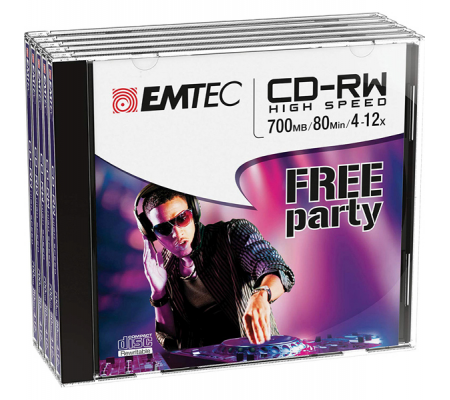 CD-RW - 80min - 700mb - Emtec - ECOCRW80512JC - 3126170114624 - DMwebShop