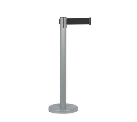 Colonnina segnapercorso con nastro nero - 250 cm - grigio - Stilcasa - F476475. - DMwebShop
