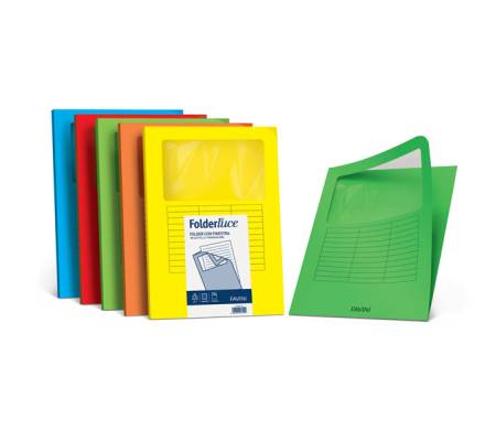 Cartelline a L con finestra - cartoncino 140 gr - 22 x 31 cm - pistacchio - conf. 10 pezzi - Favini - A51M124 - 8007057261592 - DMwebShop