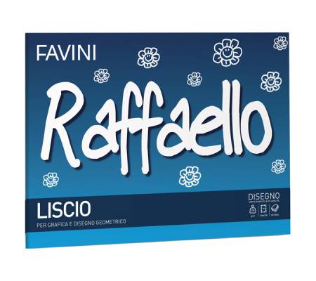 Album Raffaello - 24 x 33 cm - 100 gr - 20 fogli liscio - conf. 10 pezzi - Favini - A103614 - 49999A - DMwebShop