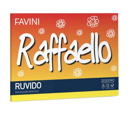 Album Raffaello - 24 x 33 cm - 100 gr - 20 fogli ruvido - conf. 10 pezzi - Favini - A104614 - 50000A - DMwebShop
