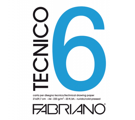 Blocco Tecnico 6 - 25 x 35 cm - 20 fogli - 240 gr - liscio - Fabriano - 09802535 - 8001348119104 - DMwebShop