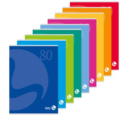 Maxiquaderno Color 80 - A4 - rigo di 3a - 40+2 fogli - 80 gr - copertina 250 gr - conf. 12 pezzi - BM - 0110586 - 8008234105869 - DMwebShop