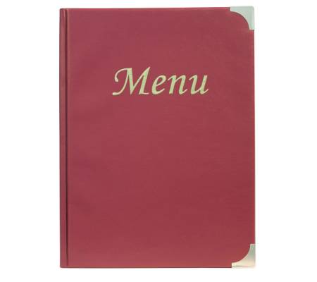 Portamenu' Basic - A4 - 31,5 x 24 cm - PVC - bordeaux - 4+2 buste fisse incluse - Securit - MC-BRA4-WR - 8717624249082 - DMwebShop