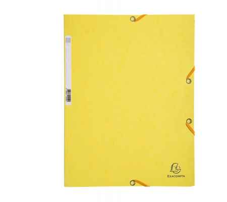 Cartellina con elastico - cartoncino lustre' - 3 lembi - 400 gr - 24 x 32 cm - giallo limone - Exacompta - 55529E - 3130630555292 - DMwebShop