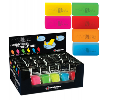 Gomma Riscrivi per gel cancellabile - colori assortiti - 6 x 3 cm - Osama - OW 10139 - 8007404228933 - DMwebShop
