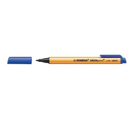 Pennarello Greenpoint - punta 0,8 mm - blu - conf. 10 pezzi - Stabilo - 6088/41 - 4006381399067 - DMwebShop