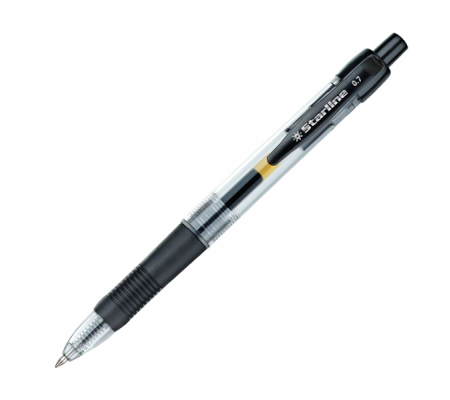 Penna a sfera a scatto con inchiostro gel - punta fine 0,7 mm - nero - Starline - STL1208 - 8025133023698 - DMwebShop