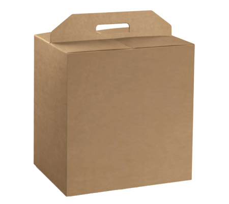 Scatola panettone + bottiglia - liscio - 33 x 25 x 35 cm - avana - Scotton - 38536. - DMwebShop