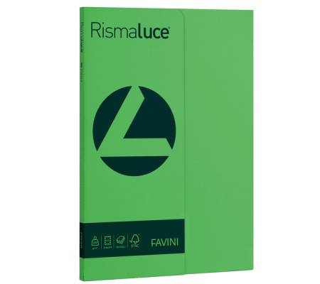 Carta Rismaluce Small - A4 - 200 gr - verde 60 - conf. 50 fogli - Favini - A69D544 - 8007057615265 - DMwebShop