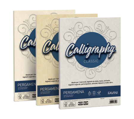 Carta Calligraphy Pergamena - A4 - 90 gr - perla 10 - conf. 50 fogli - Favini - A694204 - 8007057672107 - DMwebShop