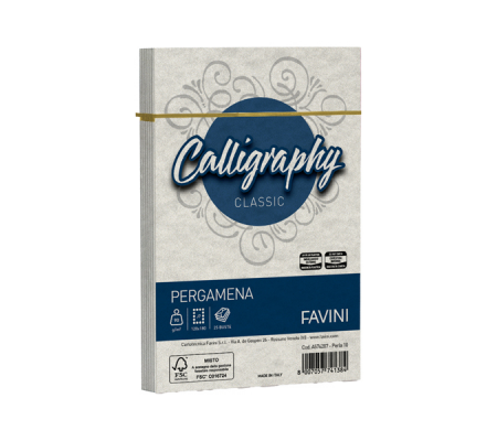Busta Calligraphy Pergamena - 120 x 180 mm - 90 gr - perla 10 - conf. 25 pezzi - Favini - A574207 - 8007057741384 - DMwebShop