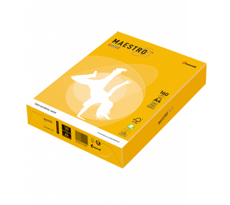 Carta Maestro Color - A4 - 160 gr - giallo forte IG50 - conf. 250 fogli - Mondi - 7242 - 9003974424392 - DMwebShop