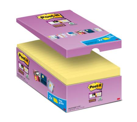 Blocco foglietti Super Sticky giallo Canary - 76 x 127 mm - 90 fogli - conf. 16 blocchi - Post-it - 7100234508 - 51141381039 - DMwebShop