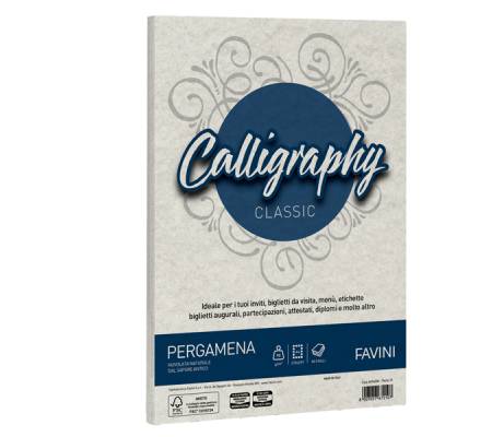Carta Calligraphy Pergamena A4,90 gr perla 10 conf 50 fogli Favini A694204 - 10239