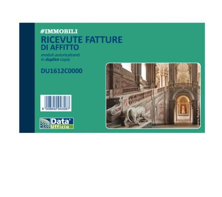 Blocco ricevute - fatture di affitto - 50-50 copie autoricalcanti - 16,8 x 10 cm - conf. 5 pezzi - Data Ufficio - DU1612C0000 - 90876A - DMwebShop
