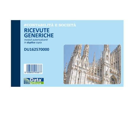 Blocco ricevute generiche - 50-50 copie autoricalcanti - 10 x 16,8 cm - conf. 5 pezzi - Data Ufficio - DU162570000 - 90888A - DMwebShop