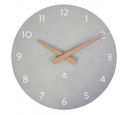 Orologio da parete HorMilena - Ø 30 cm - grigio chiaro-legno - Alba - HORMILENA G - 3129710017041 - DMwebShop