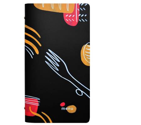 Portamenu' linea Spaghetti - 18 x 31,6 cm - nero - conf. 3 pezzi - Stilcasa - F360035 - 8033630026760 - DMwebShop