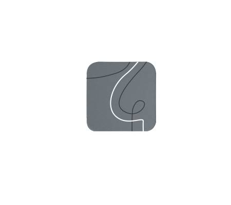 Sottobicchiere linea Linee - 10 x 10 cm - grigio - conf. 6 pezzi - Stilcasa - F360067 - 8033630026203 - DMwebShop