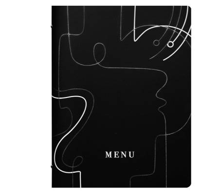 Portamenu' linea Linee - A4 - 24,6 x 31,6 cm - nero - conf. 3 pezzi - Stilcasa - F360075 - 8033630025992 - DMwebShop