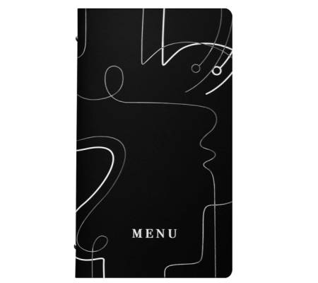 Portamenu' linea Linee - 18 x 31,6 cm - nero - conf. 3 pezzi - Stilcasa - F360085 - 8033630026043 - DMwebShop