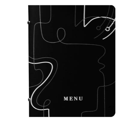 Portamenu' linea Linee - A5 - 17 x 23 cm - nero - conf. 3 pezzi - Stilcasa - F360095 - 8033630026098 - DMwebShop