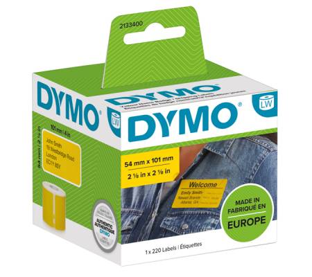 Rotolo 220 etichette per LabelWriter - spedizione-badge - 54 x 101 mm - giallo - Dymo - 2133400 - 3026981334009 - DMwebShop