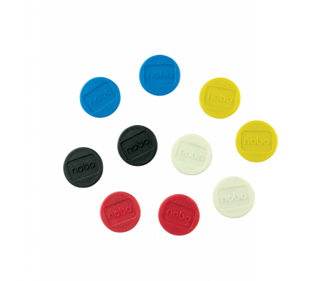 Magneti - Ø 13 mm - colori assortiti - conf. 10 pezzi - Nobo - 1915290 - 5028252611121 - DMwebShop