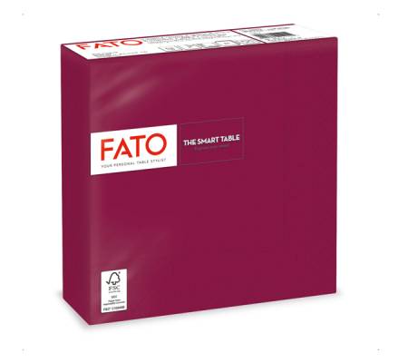Tovagliolo - carta - 33 x 33 cm - 2 veli - bordeuax - conf. 50 pezzi - Fato - 82621800 - 8000664217921 - DMwebShop