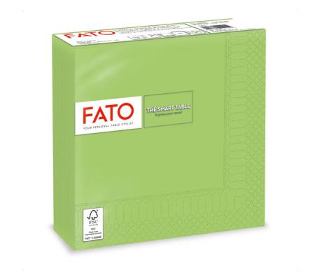 Tovagliolo - carta - 33 x 33 cm - 2 veli - verde mela - conf. 50 pezzi - Fato - 82623200 - 8000664262327 - DMwebShop