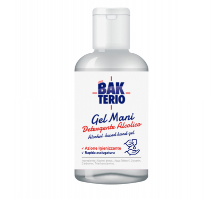 Gel detergente mani - alcolico - 60 ml - Bakterio - BK017 - DMwebShop