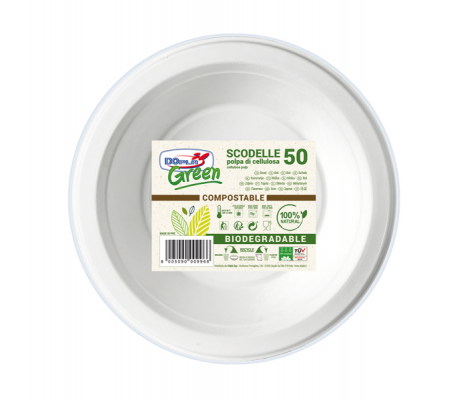 Scodelle biodegradabili - 355 ml - Dopa Green - conf. 50 pezzi - Dopla - 07761 - DMwebShop