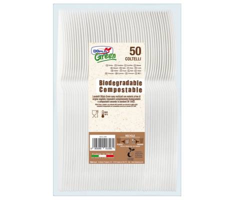 Coltelli in Estabio avorio Green - conf. 50 pezzi - Dopla - 03904 - 8005090013581 - DMwebShop