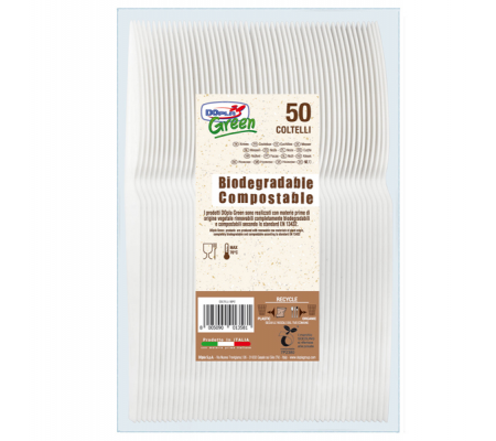 Coltelli in Estabio avorio Green - conf. 50 pezzi - Dopla - 03904 - 8005090013581 - DMwebShop