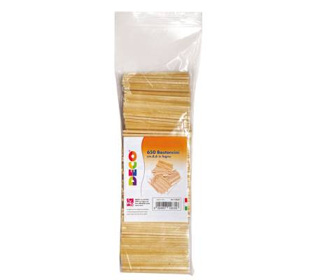 Bastoncini in legno - colore naturale - 86 x 3 x 3 mm - conf. 650 pezzi - Deco - 12635 - 7394311901570 - DMwebShop