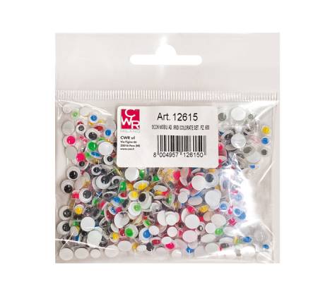 Occhi con iridi in movimento - Ø 5-7 mm - colori assortiti - conf. 600 pezzi - Deco - 12615 - 8004957126150 - DMwebShop