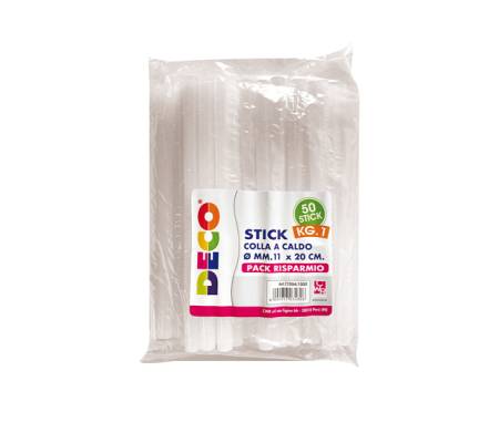 Colla stick - 20 cm x Ø 11 mm - conf. 1 kg - Deco - T705A/1000 - 8004957034806 - DMwebShop