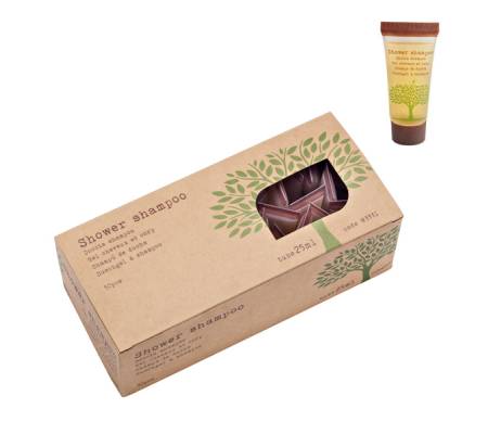 Tubetti doccia shampoo linea Cortesia Natura - 25 ml - conf. 50 pezzi - Leone - W3331 - 8024112008237 - DMwebShop