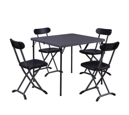 Set pranzo pieghevole Horeca - antracite - set 5 elementi - Garden Friend - S1815086 - 91677A - DMwebShop