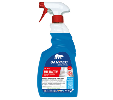 Disinfettante Multi Activ Bagno - trigger da 750 ml - Sanitec - 1822-s - 8032680392009 - DMwebShop
