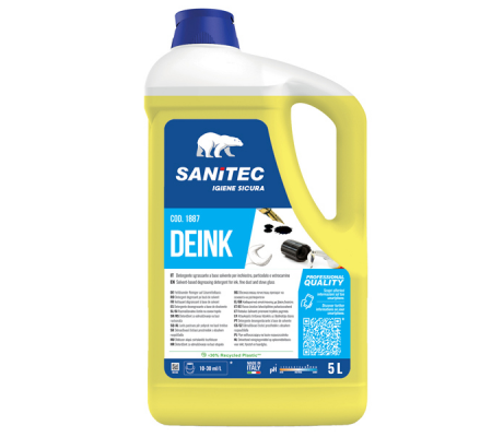 Detergente sgrassante Deink - 5 lt - Sanitec - 1887 - 8032680392221 - DMwebShop