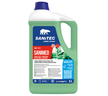 Disinfettante concentrato Sanimed - 5 lt - Sanitec - 1511 - 8032680391248 - DMwebShop