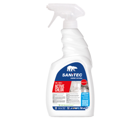 Detergente gel - profumato - con cloro attivo - trigger 750 ml - Sanitec - 1560-s - 8032680393167 - DMwebShop